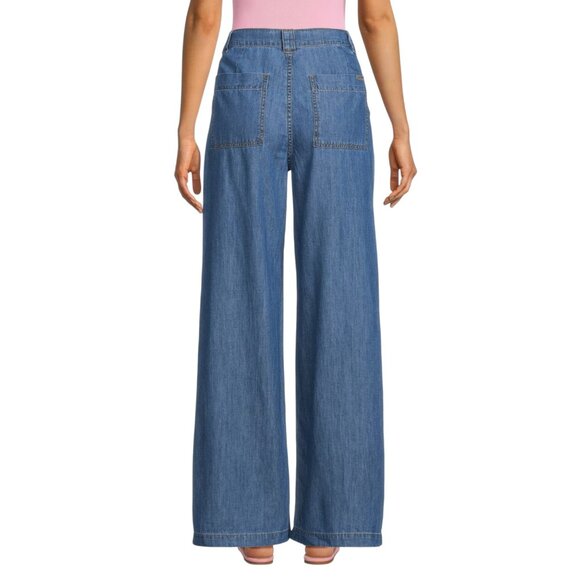 Joe's Jeans Collection Drawstring Wide Leg Jeans | Medium Indigo | Size 25 - Picture 3 of 10